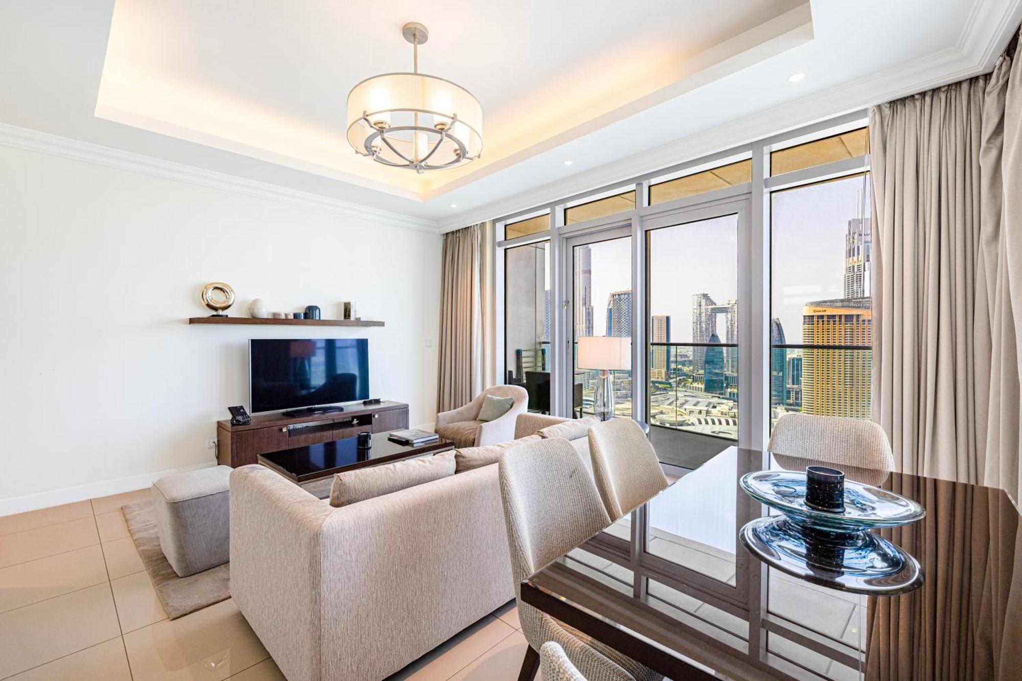 The Address Fountain Views 2 Bedroom With Burj Khalifa View And Access To Mall Апартаменты Дубай